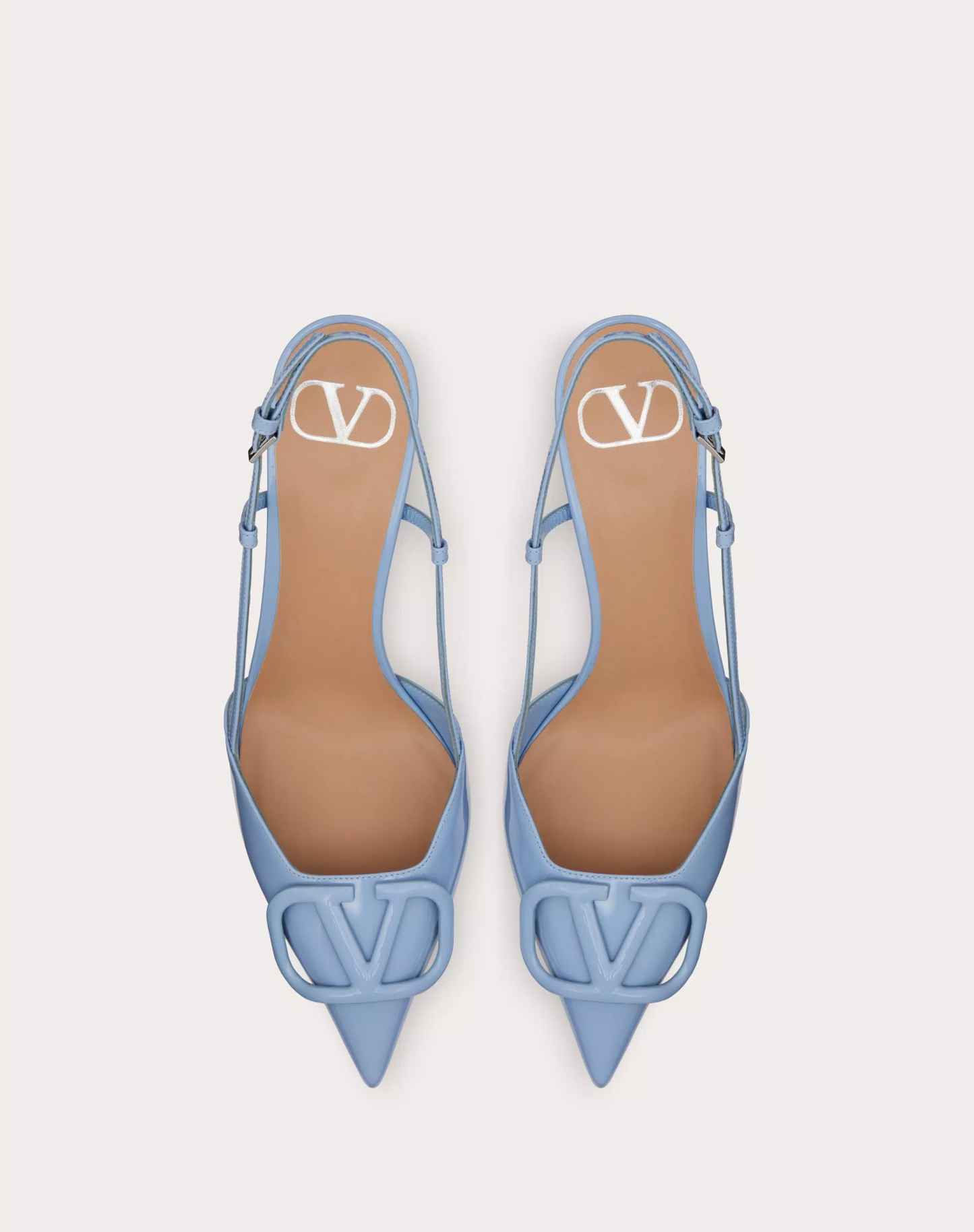 VLOGO SIGNATURE PATENT LEATHER SLINGBACK PUMP 80MM / 3.15 IN.